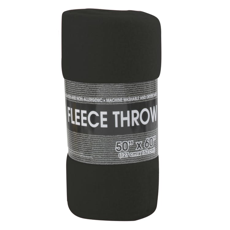 Fleece Blankets - Black 50" x 60" 2