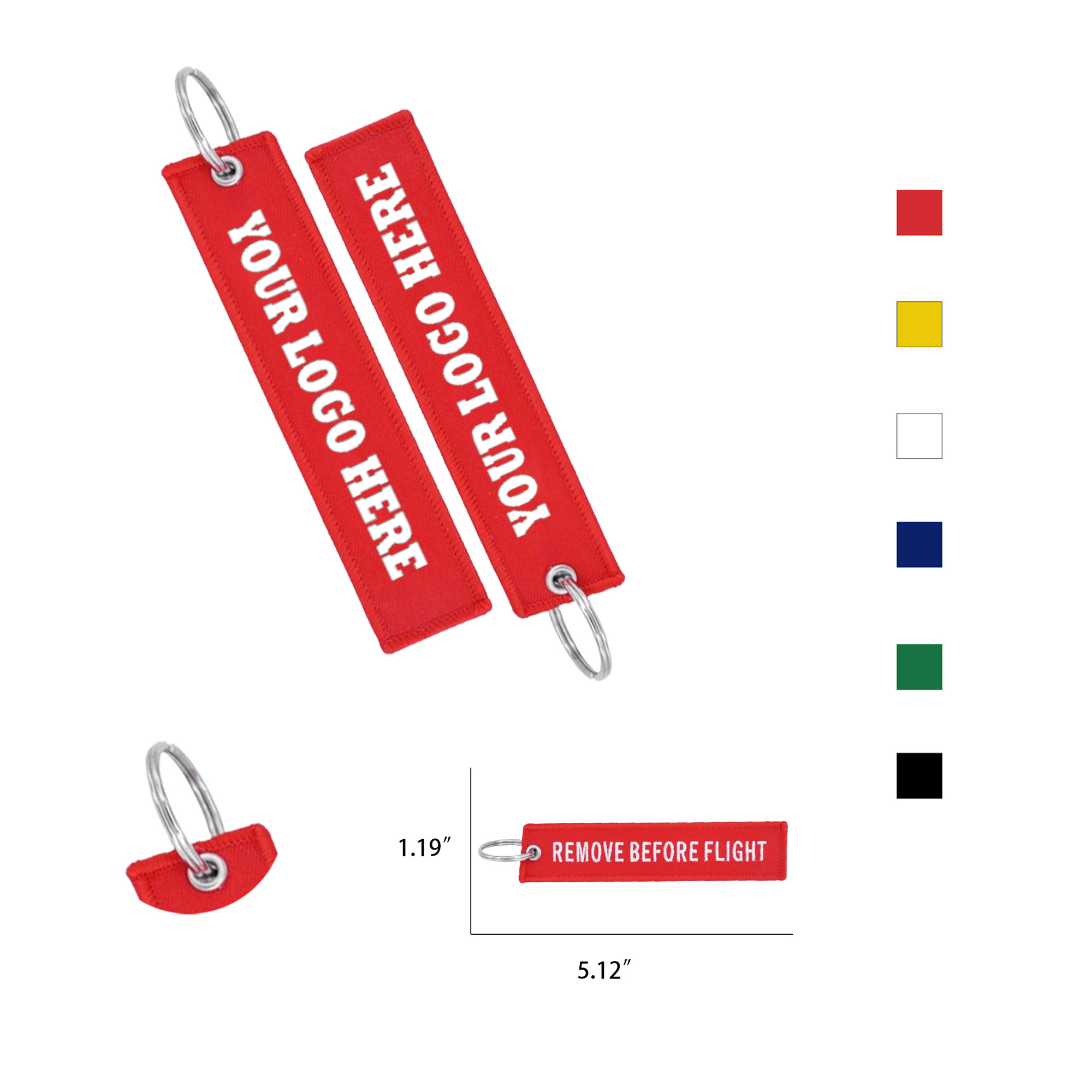 Woven Embroidered Flight Fashon Keychain MOQ100 1