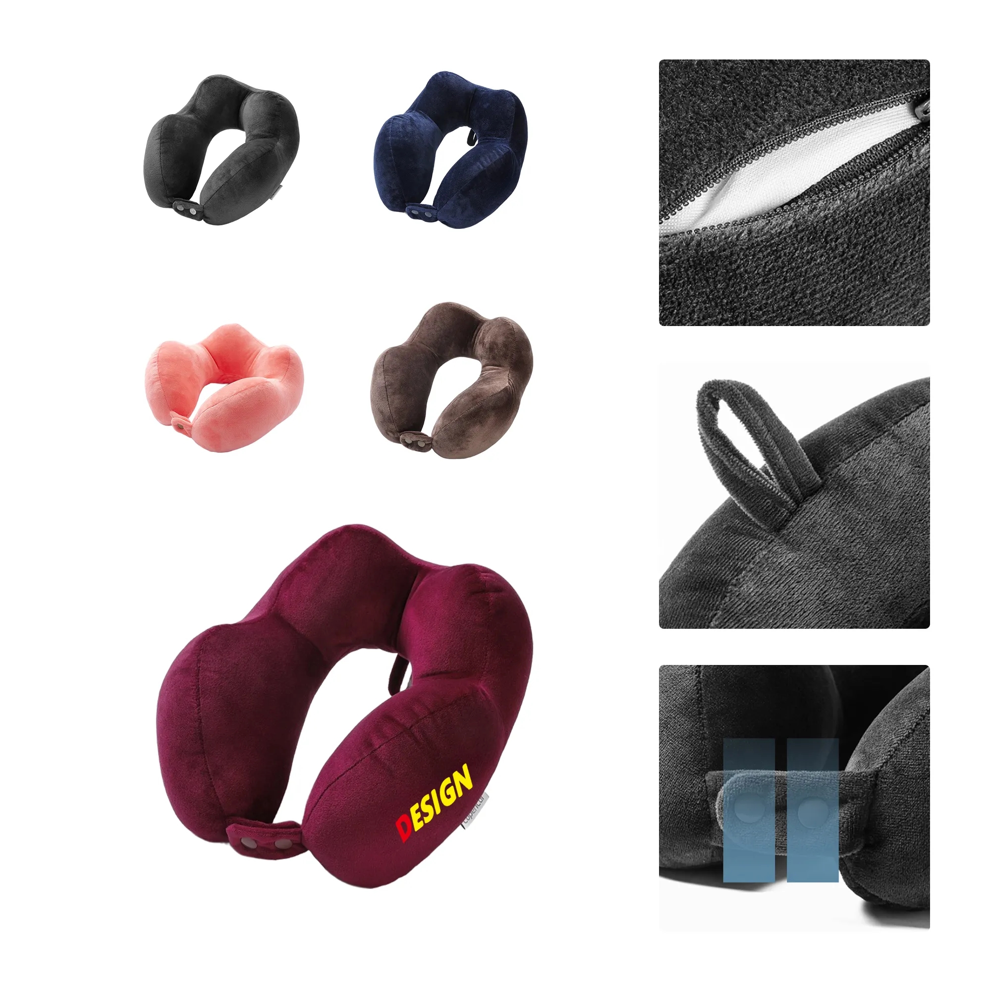 MOQ50 Custom U-Shaped Travel Pillow 2