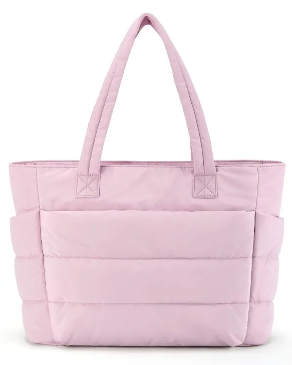 Gocvo Puffer Tote Bag for Women, custom tote bag with logo imprint 5