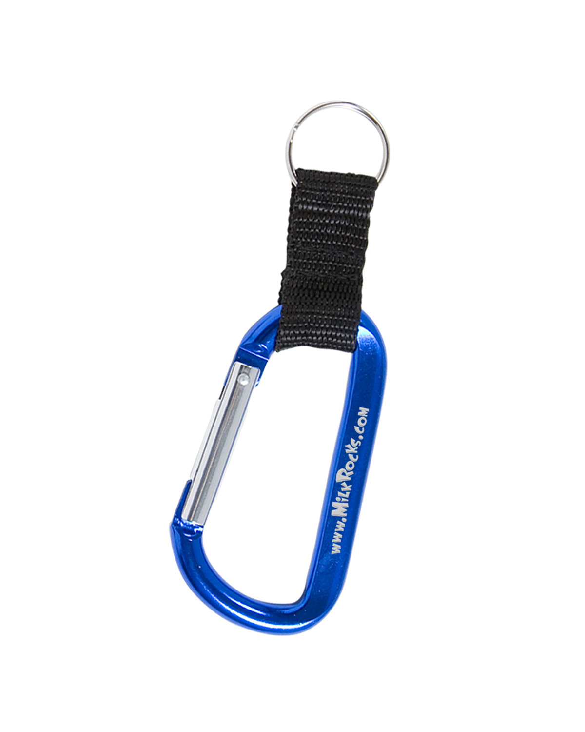 Carabiner With Strap And Split Ring Keychain 2