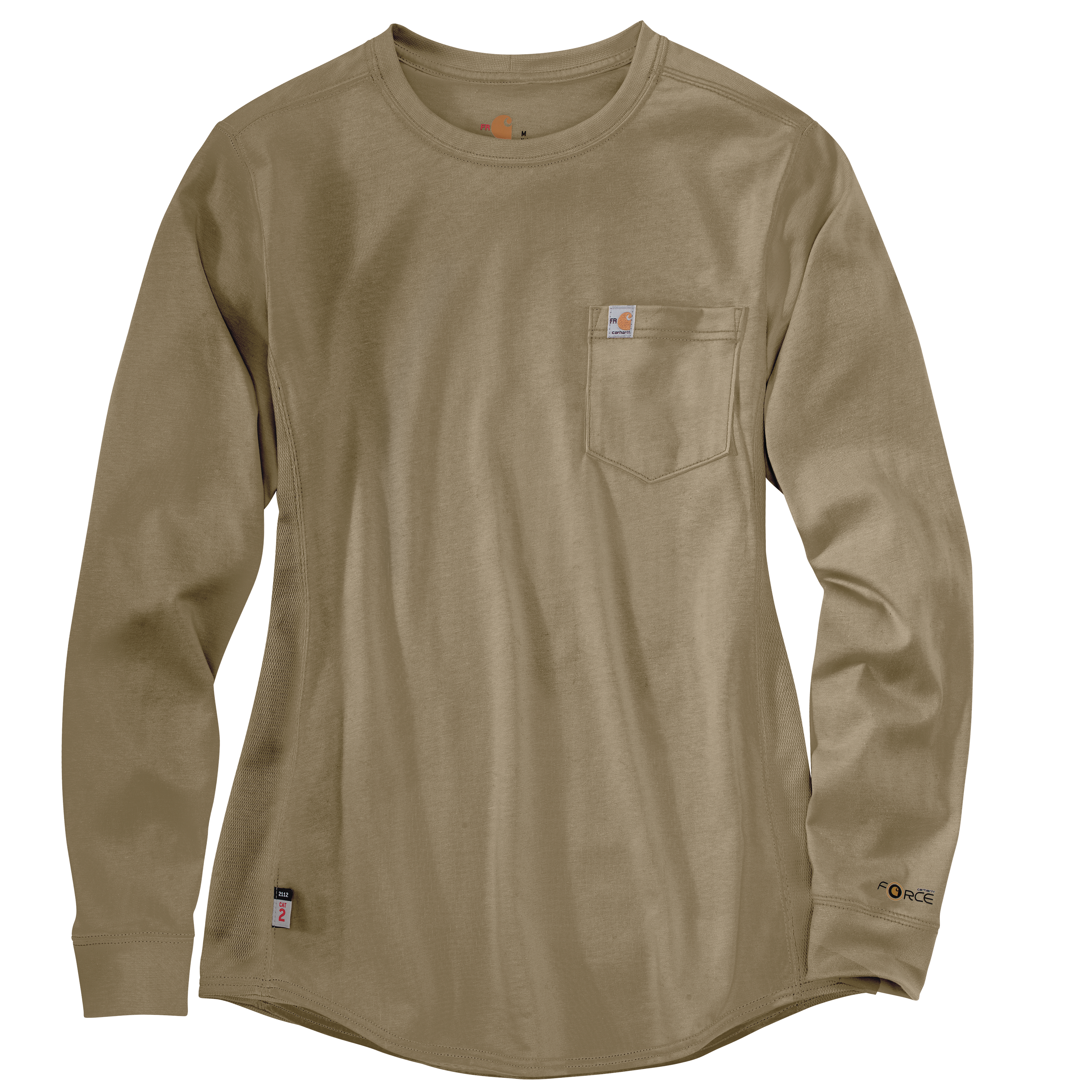 Carhartt 102685 Womens Flame Resistant Force Relaxed Fit Midweight Long-Sleeve Pocket T-Shirt 3