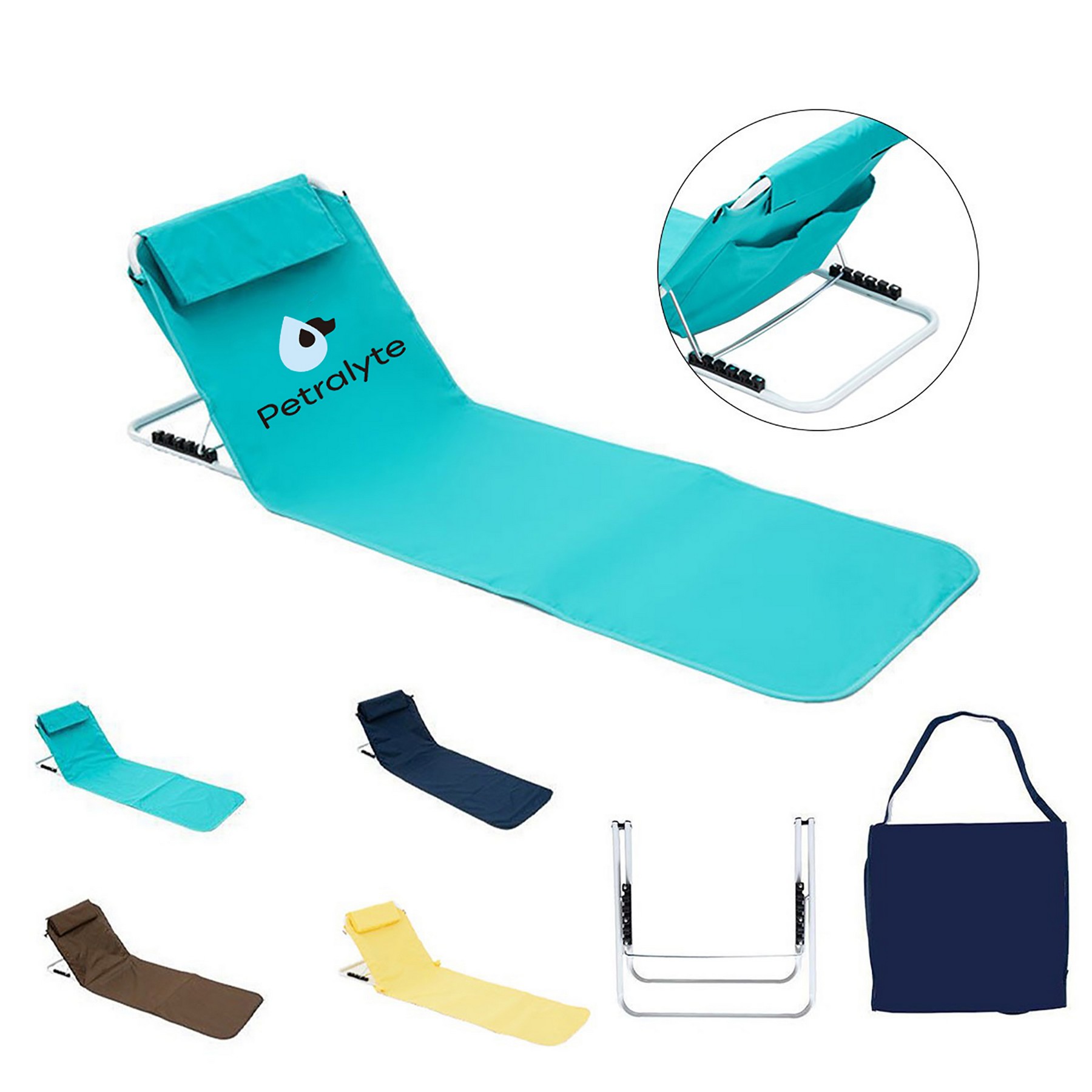 Outdoor Portable Folding Beach Mat Beach Camping Lounger Foldable Nap Bed 2