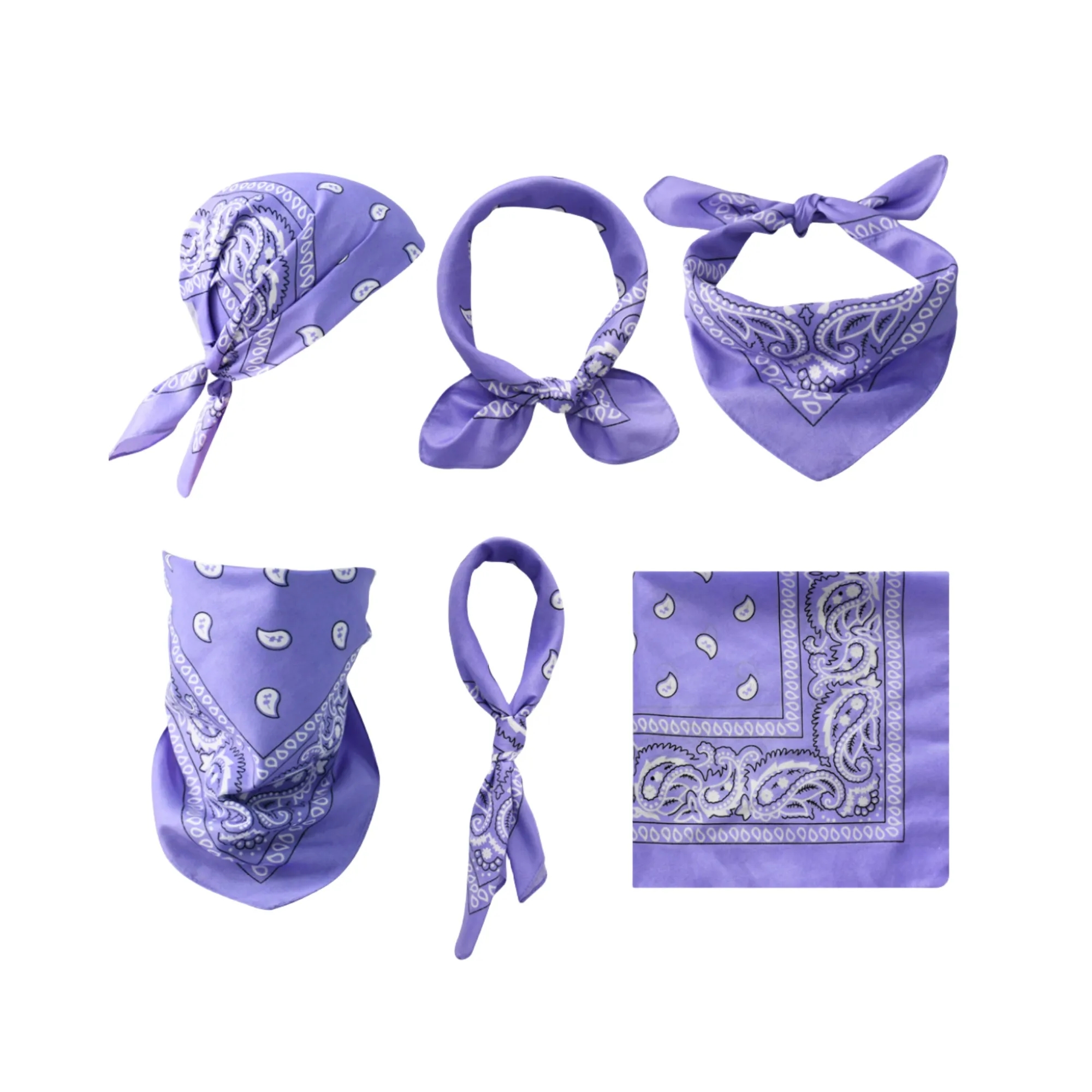 Customized Head Bandanas Square Scarf 4