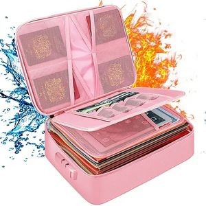 Fireproof Waterproof 3-Layer Document File Bag with Lock 8