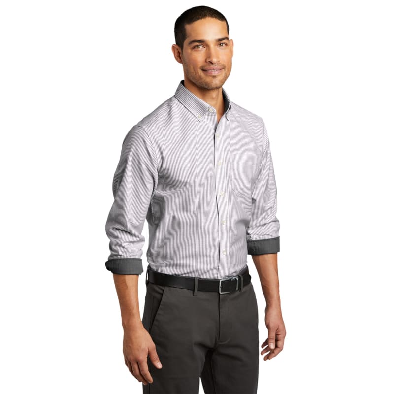 Port Authority SuperPro Oxford Stripe Shirt. 6