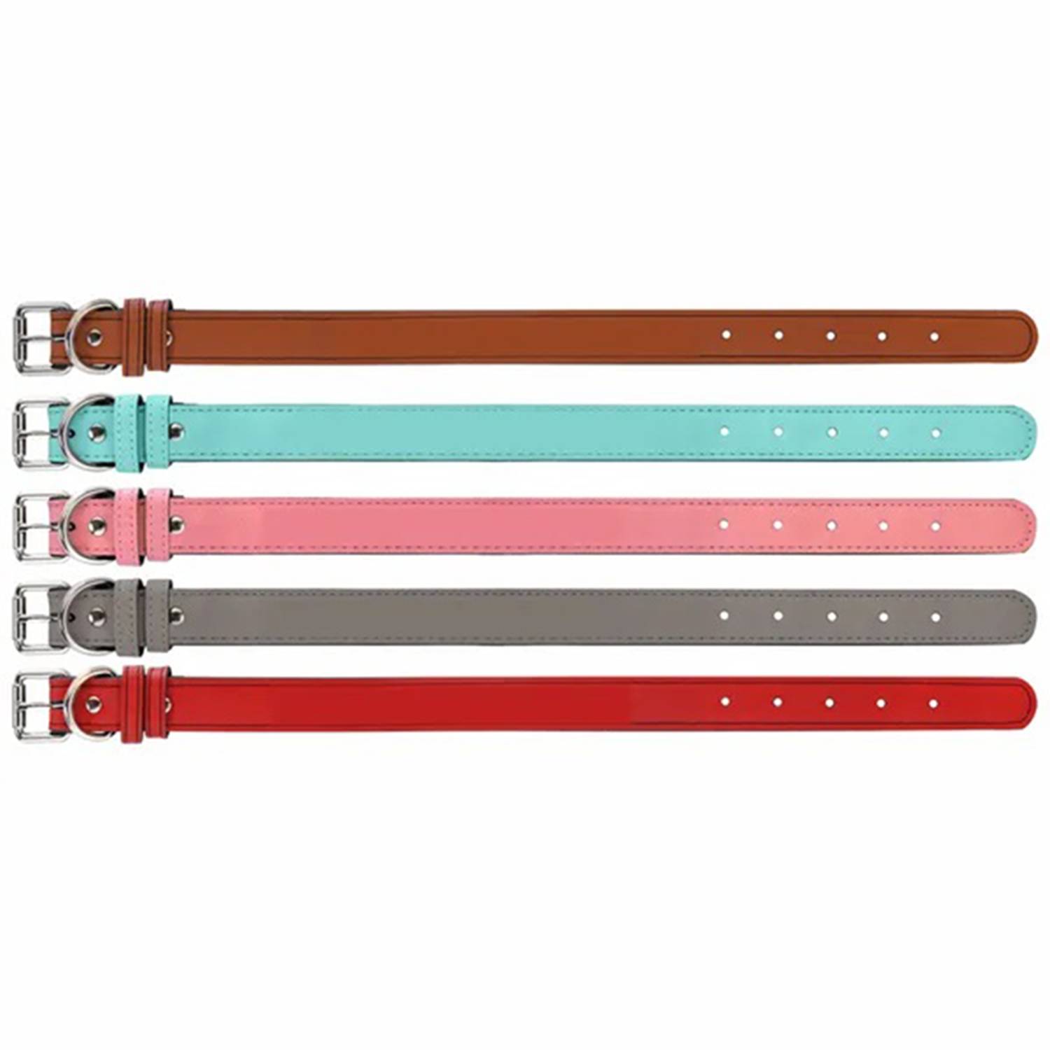 Adjustable PU Leather Pet Collar 5