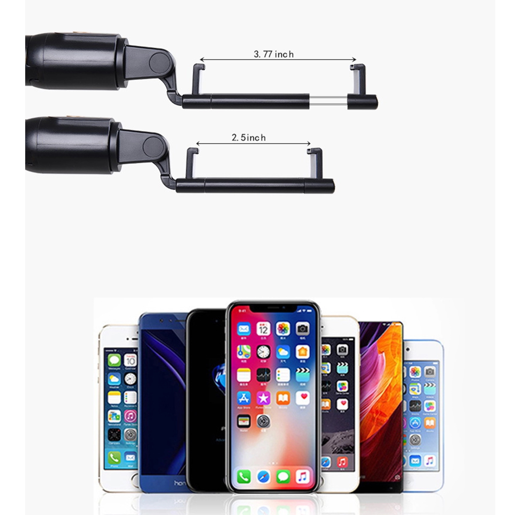 Selfie Stick Extendable Wireless Remote Tripod Stand 4