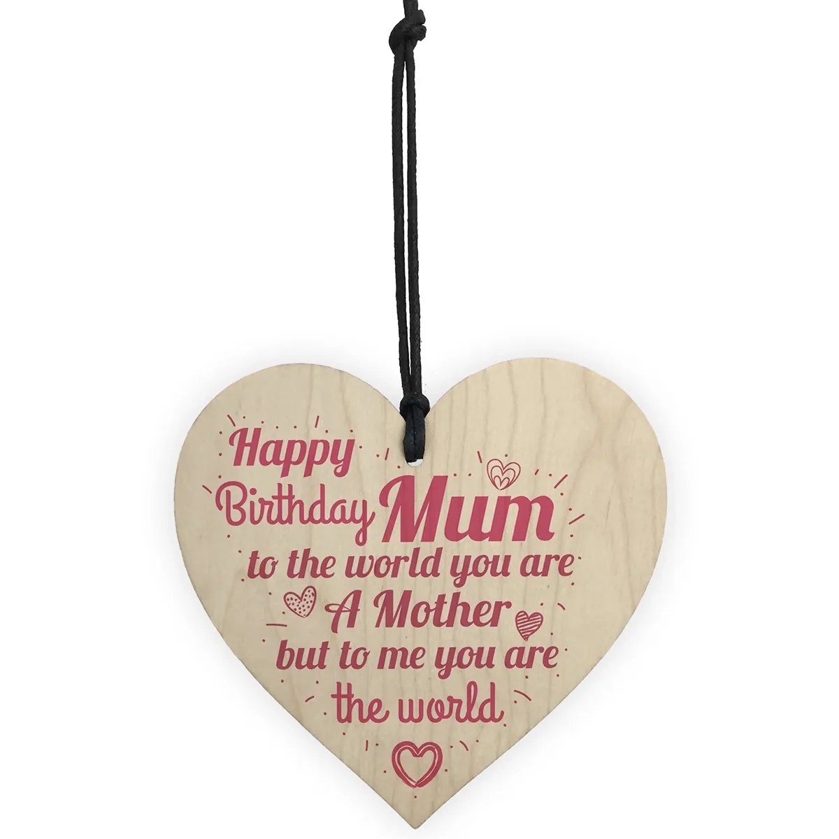 Wooden Hanging Heart Ornaments 5