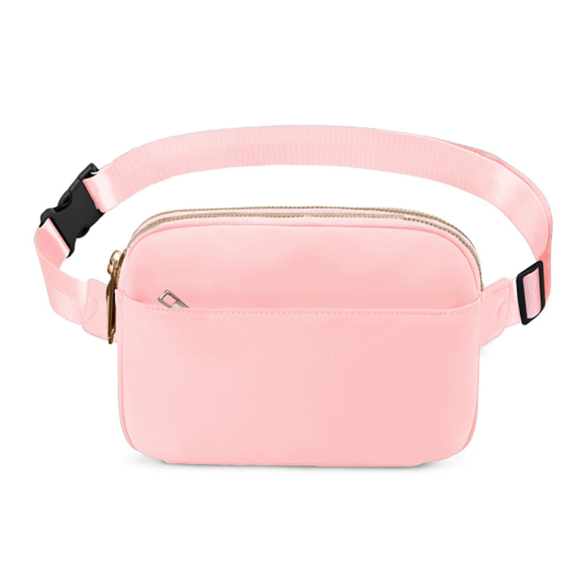 Versatile Solid Color Multi Pocket Waist Bag 2