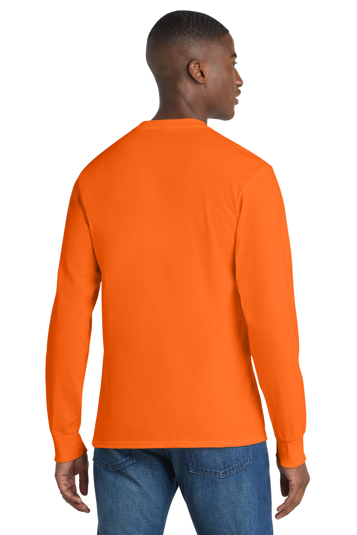 Port & Co Long Sleeve Essential Pocket Tee. PC61LSP 59