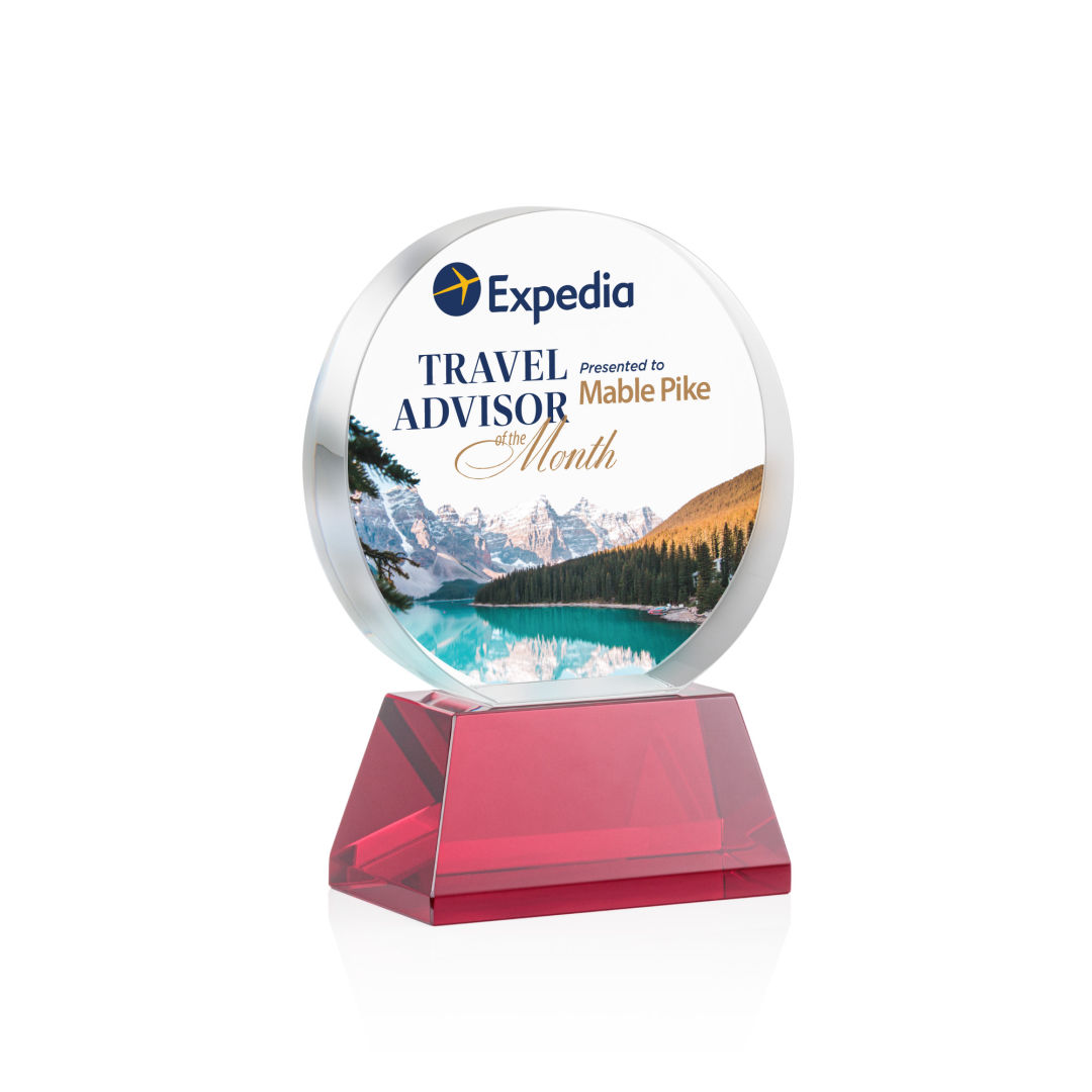 Glenwood Vividprint™ Award on Base - Red 12