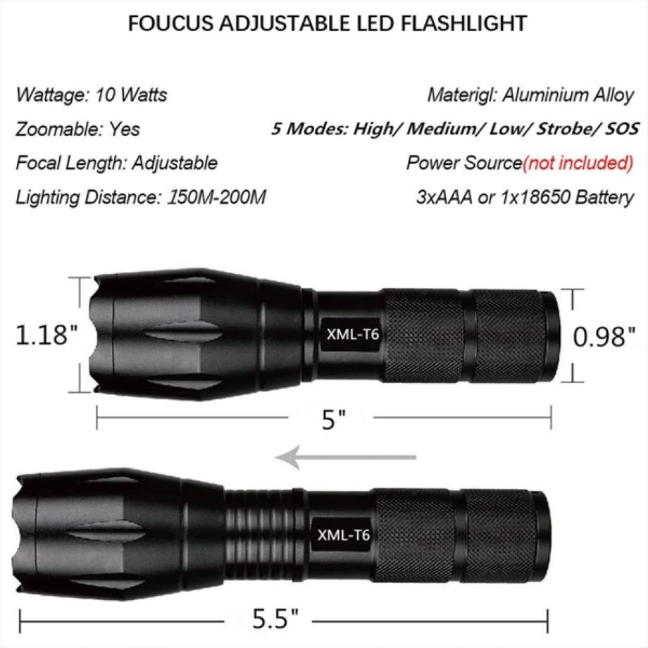 Tactical Flashlight Torch 2