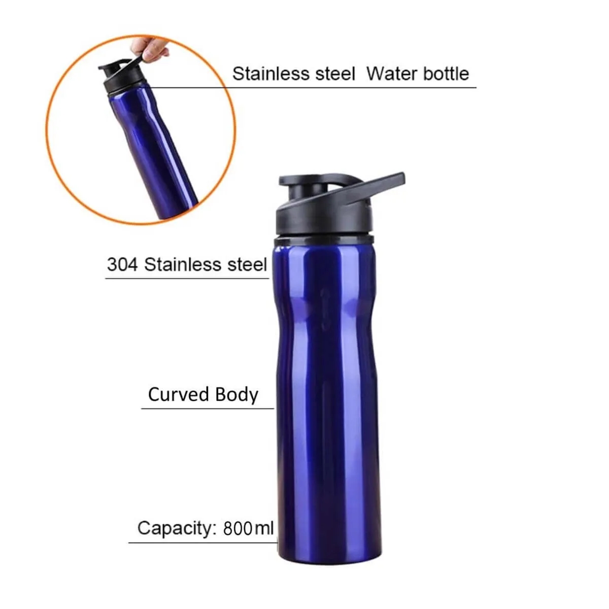 Large Stainless Steel Sports Outdoor Portable Water Bottle 4