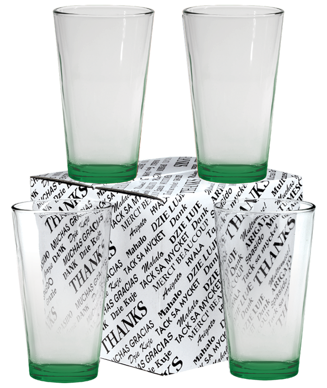 16 oz. Mixing Glass Thank You Set 21