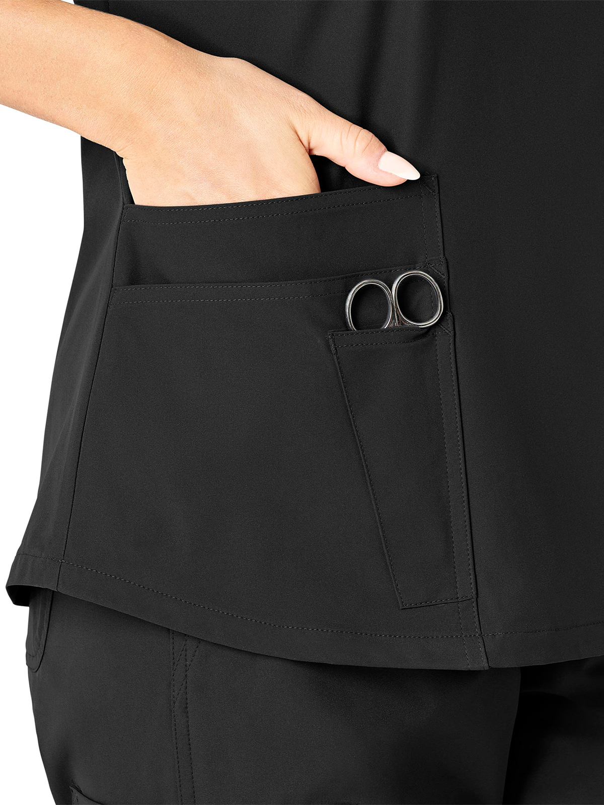 Force Essentials Women's Five-Pocket Modern Fit V-Neck Top