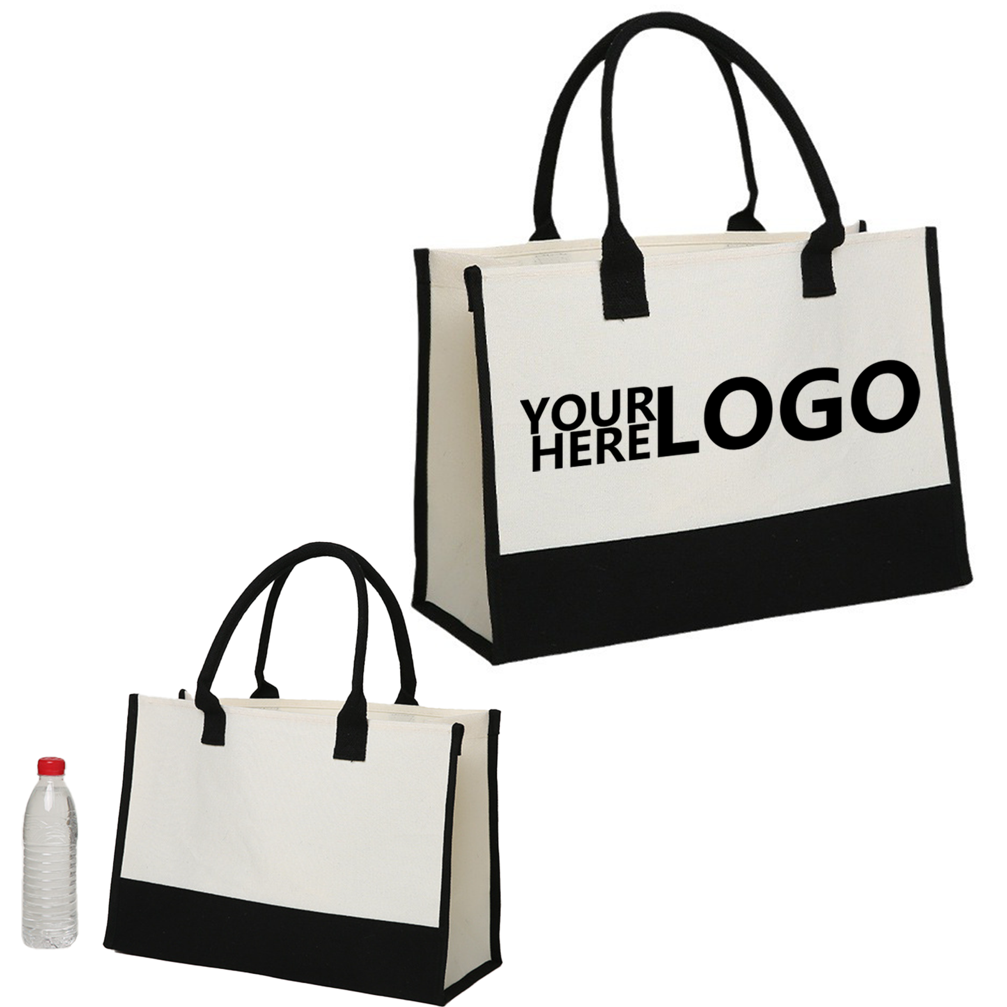 Canvas Patchwork Tote Bag, custom tote bag with logo imprint 2