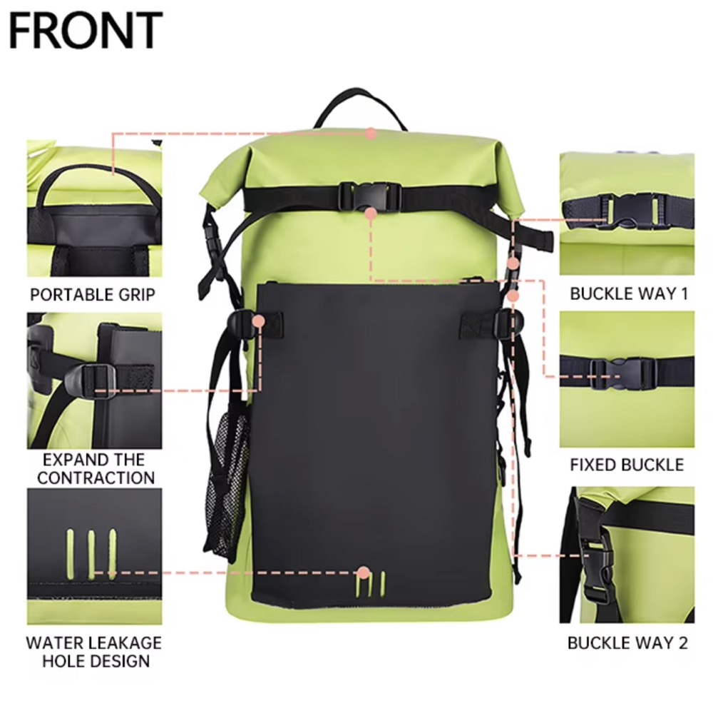 Outdoor Sports Folding Travel Dry Bag Surf Flippers Backpack Waterproof Backpack Bag 4