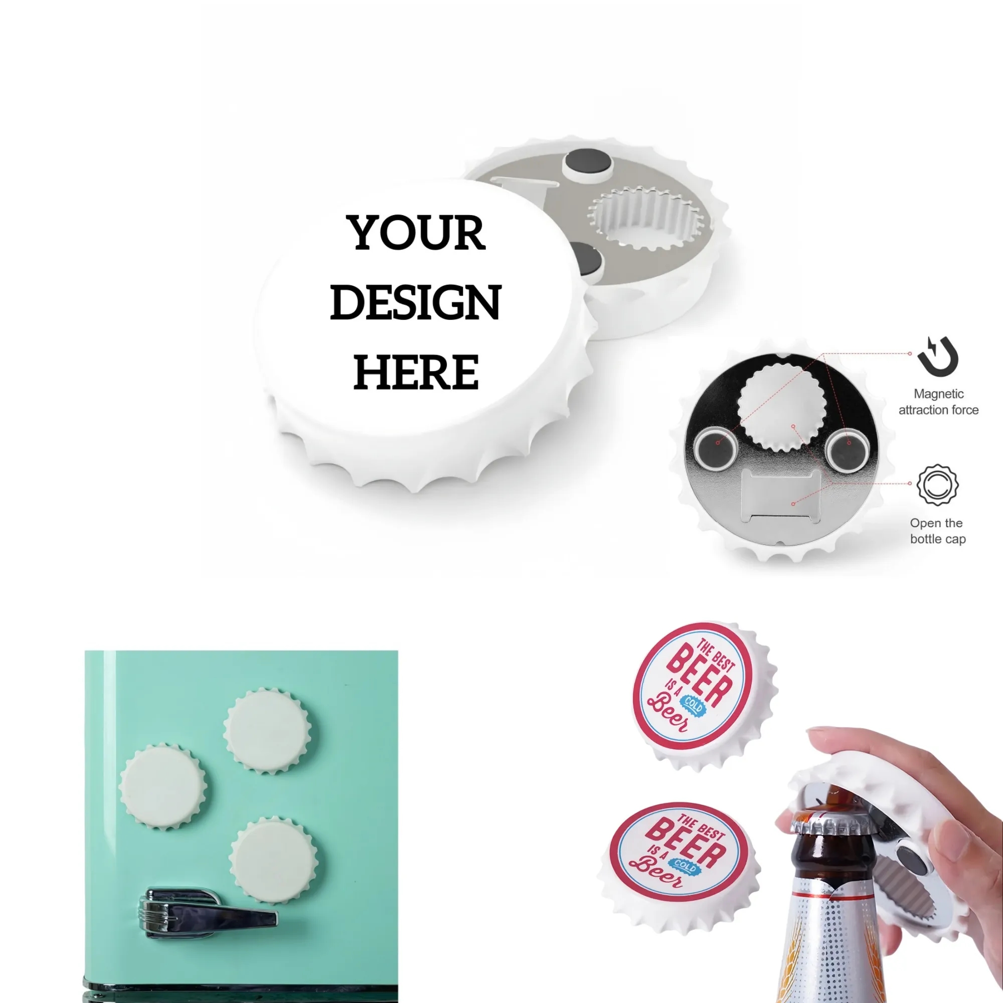2 in 1 Functional Bottle Opener Magnet & Fridge Decor 3