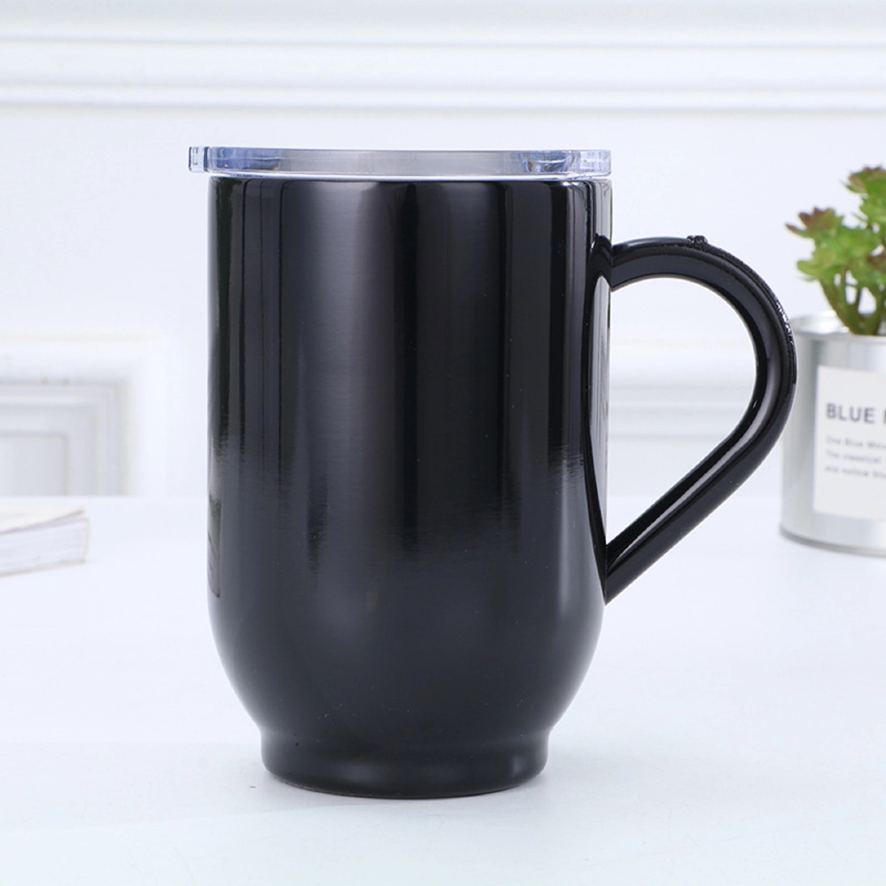 Double Wall Vacuum 16oz Wine Tumbler with Handle 6
