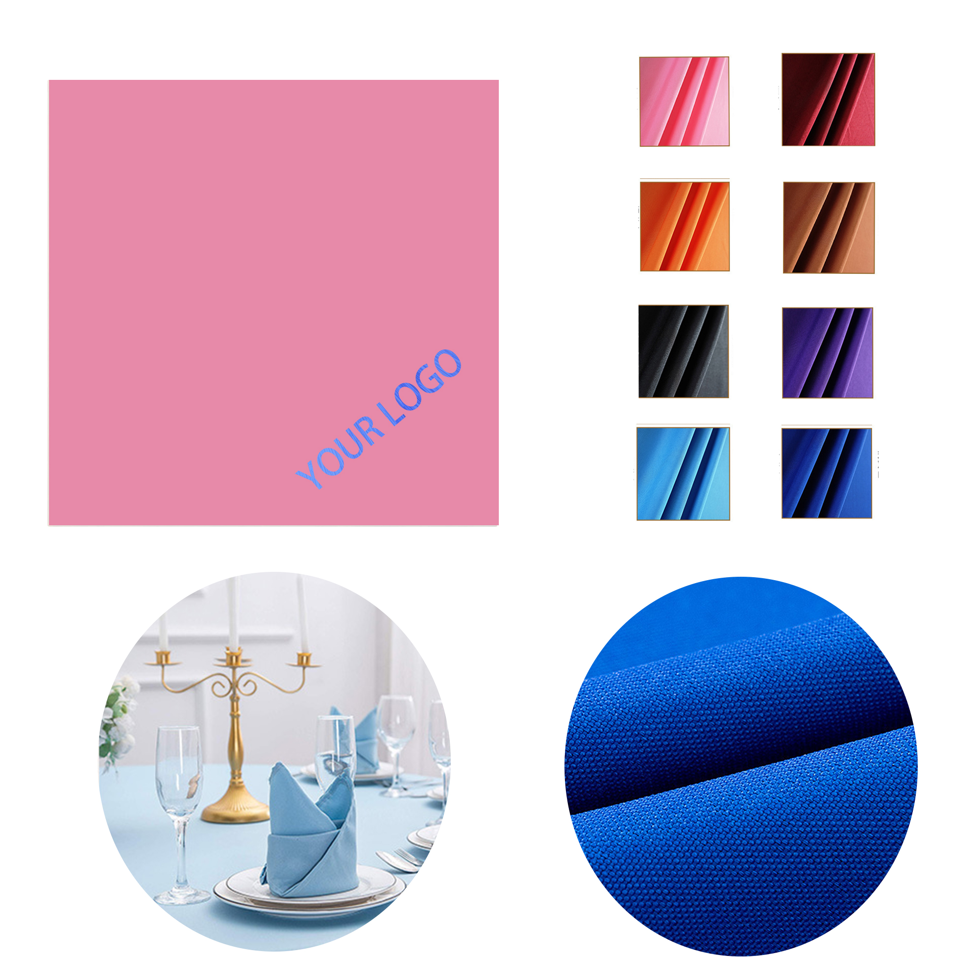 MOQ:50pcs Folding Dinner Napkins 2