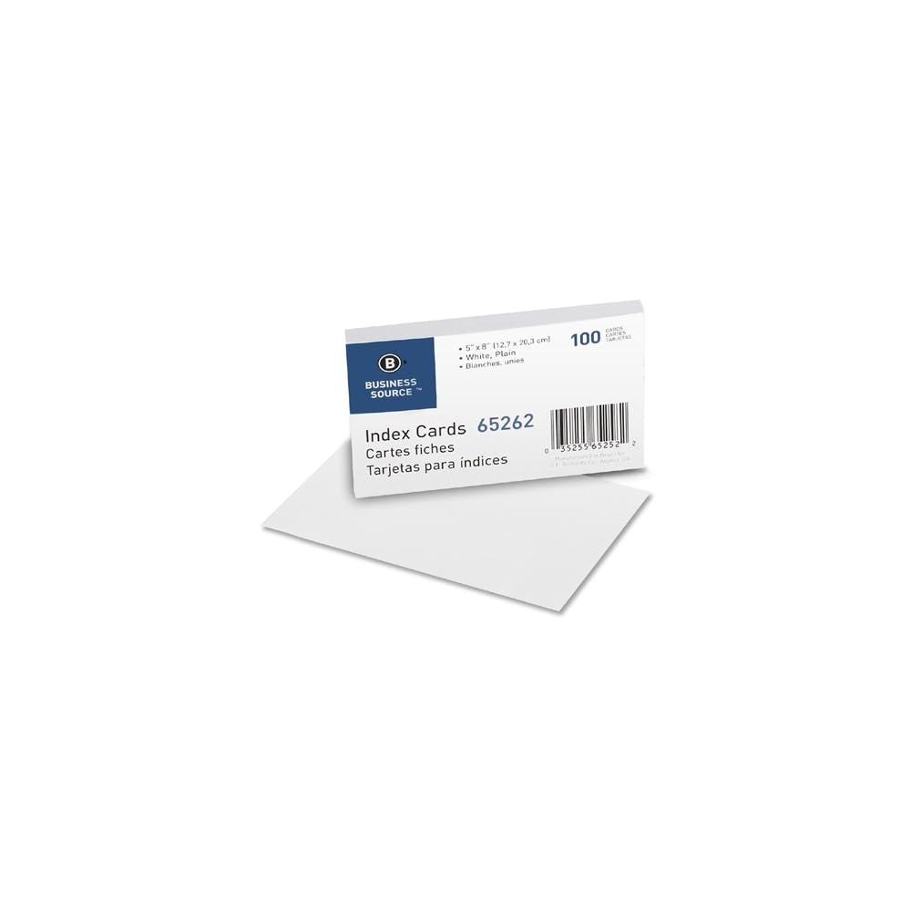 Index Cards - White Plain 5" x 8" 1