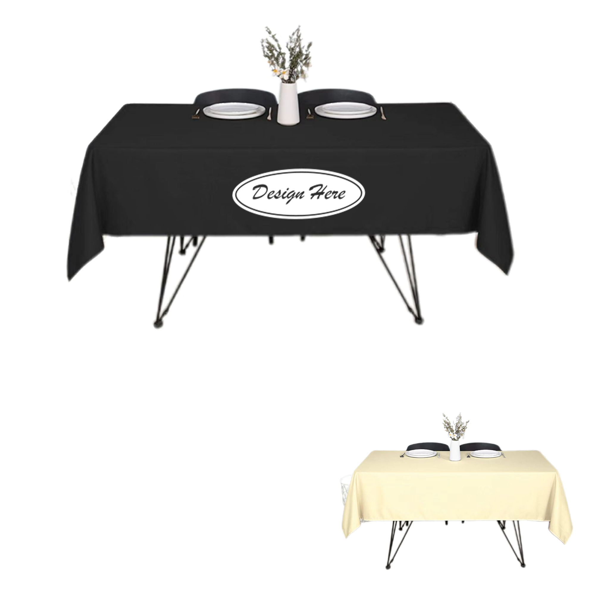 Washable Stain-Resistant Polyester Tablecloth for a Smooth Finish 6