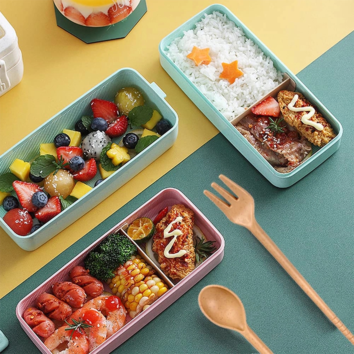 3-In-1 Leakproof Eco Bpa-Free Bento Box 5