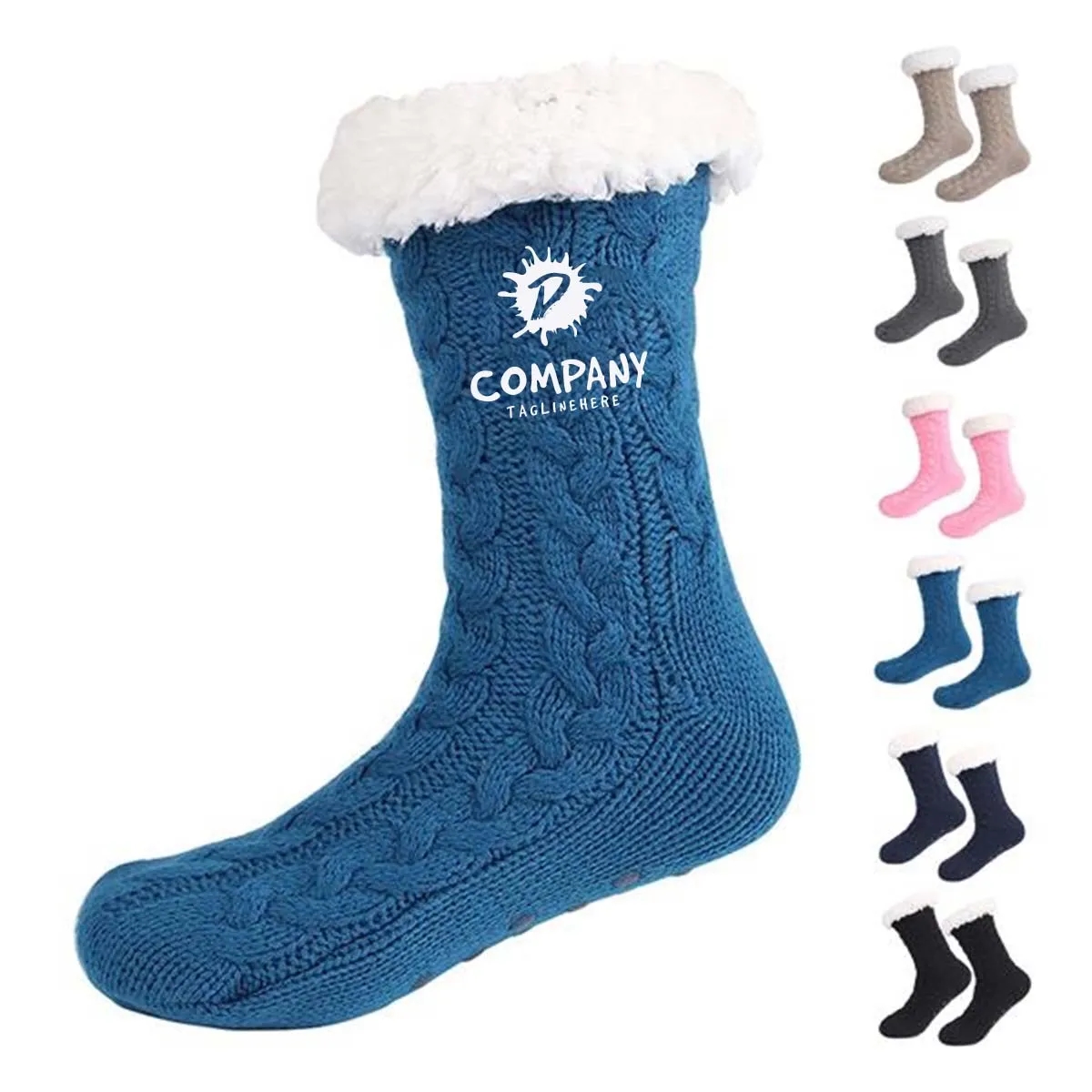 Unisex Winter Thick Non-skid Fuzzy Warm Soft  Slipper Socks 2