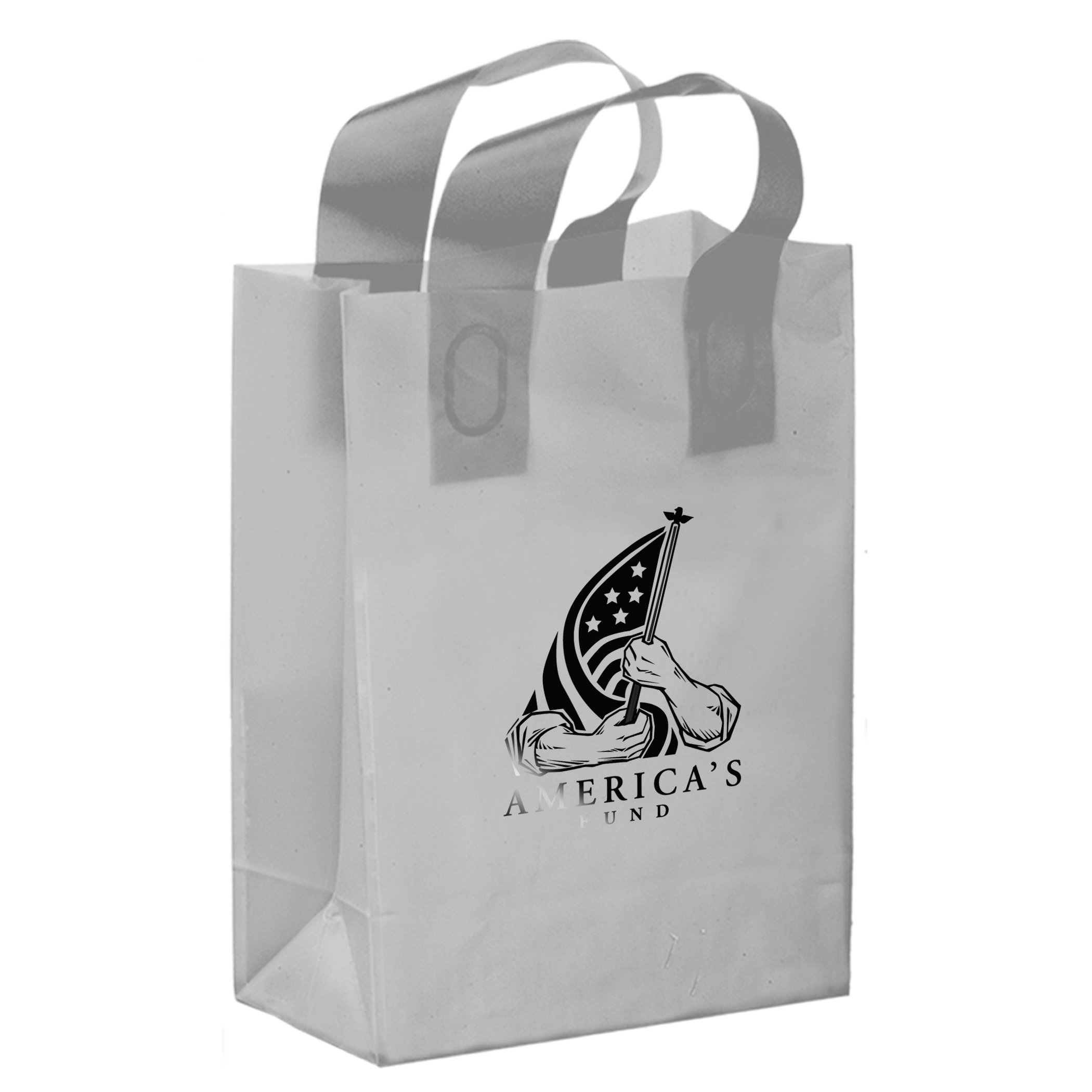Color HDPE Frosted Soft Loop Shopper 24