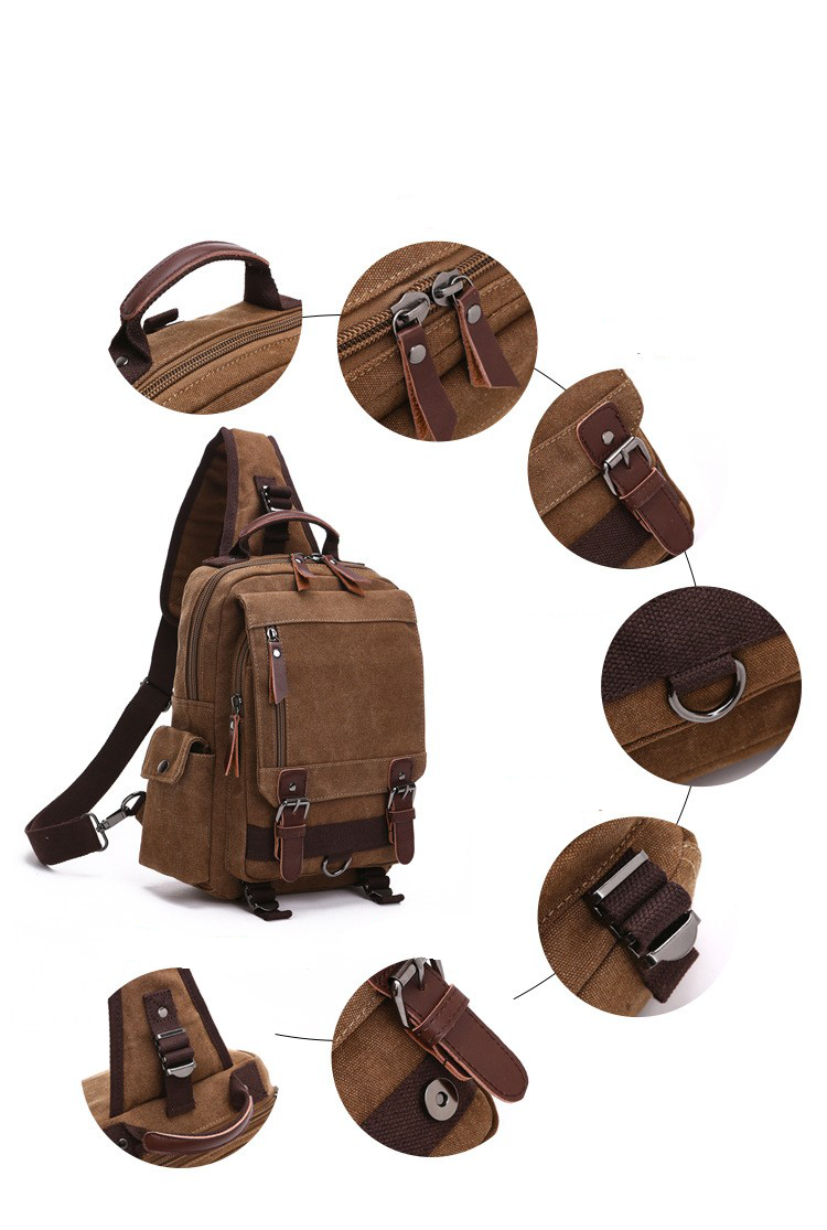 Canvas Cross-body Bag Anti-Theft For Women Men 13