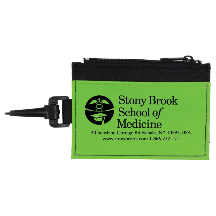 "The Regent" ID Holder with Zipper Wallet and Plastic Carabiner 16
