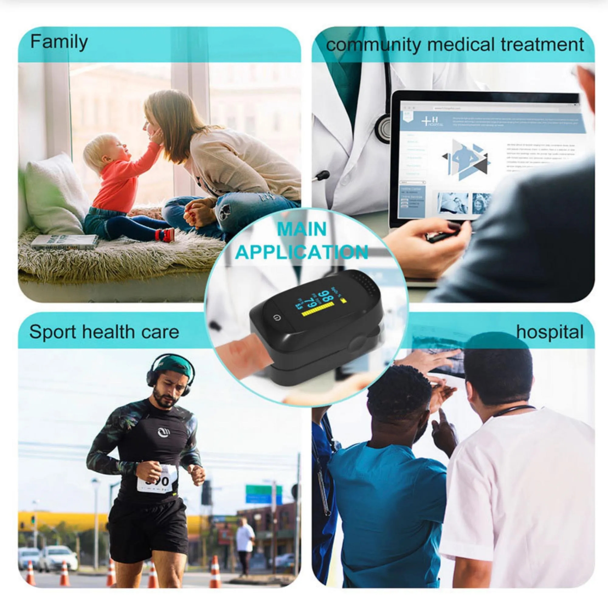 MOQ 30pcs Oximeter Blood Oxygen Saturation Monitor 1