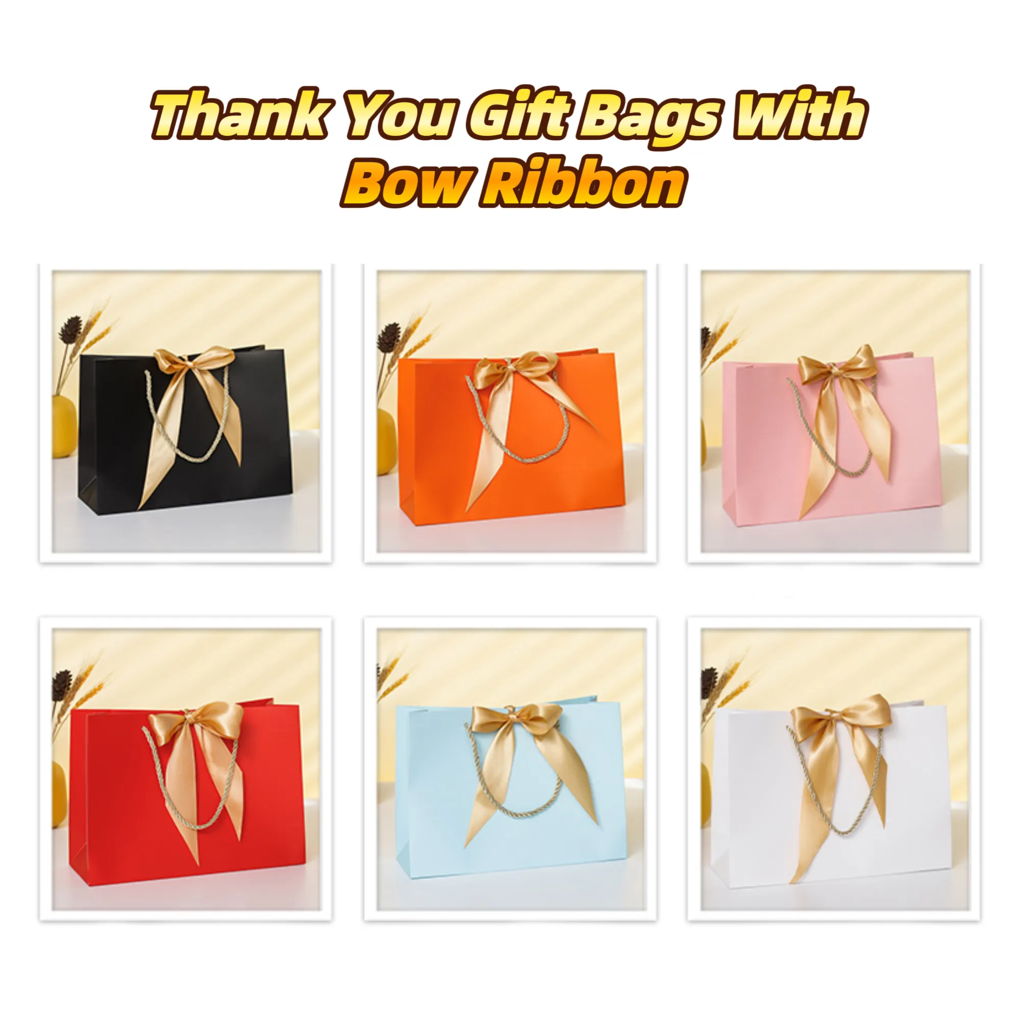 Gift Bags with Bow Ribbon Medium 6
