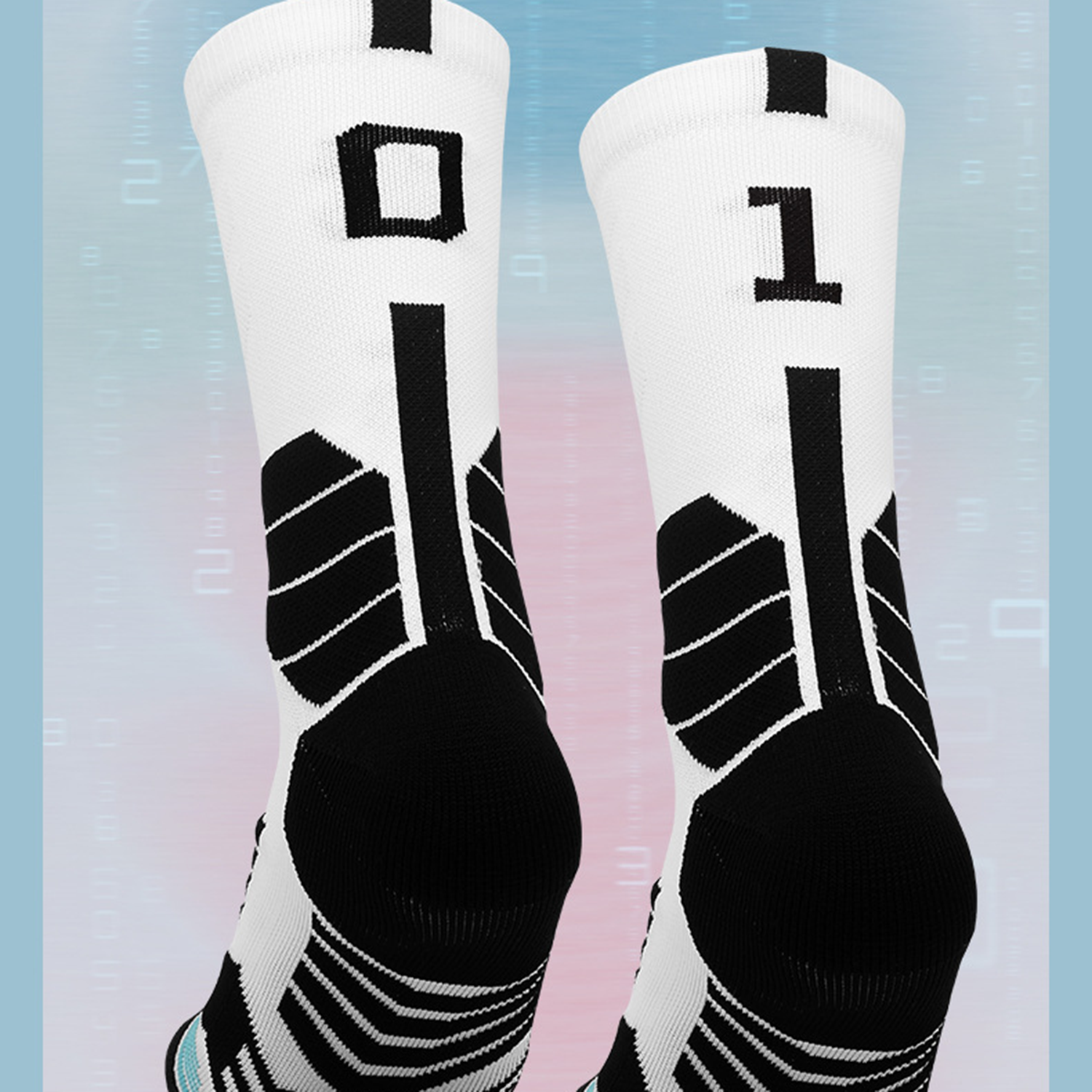 Custom Team Number Crew Socks 6
