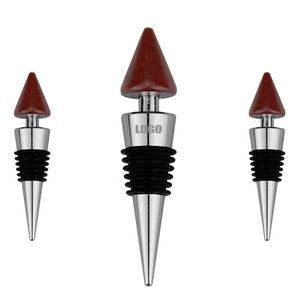 Wooden Cone Shaped Wine Cork Bottle Stopper 2