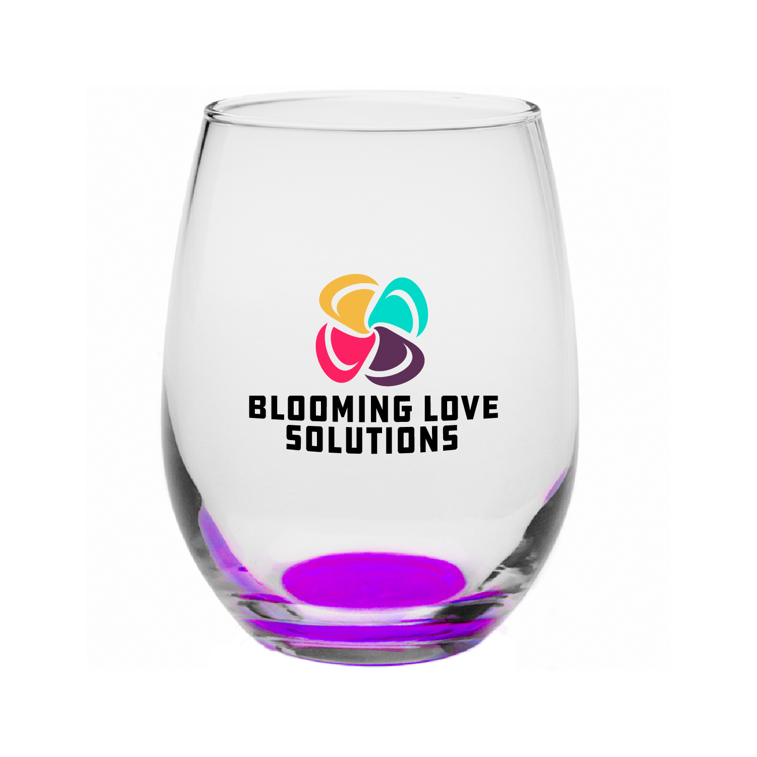 9 oz. Tulip Stemless Wine Glass (Full Color Imprint) 8