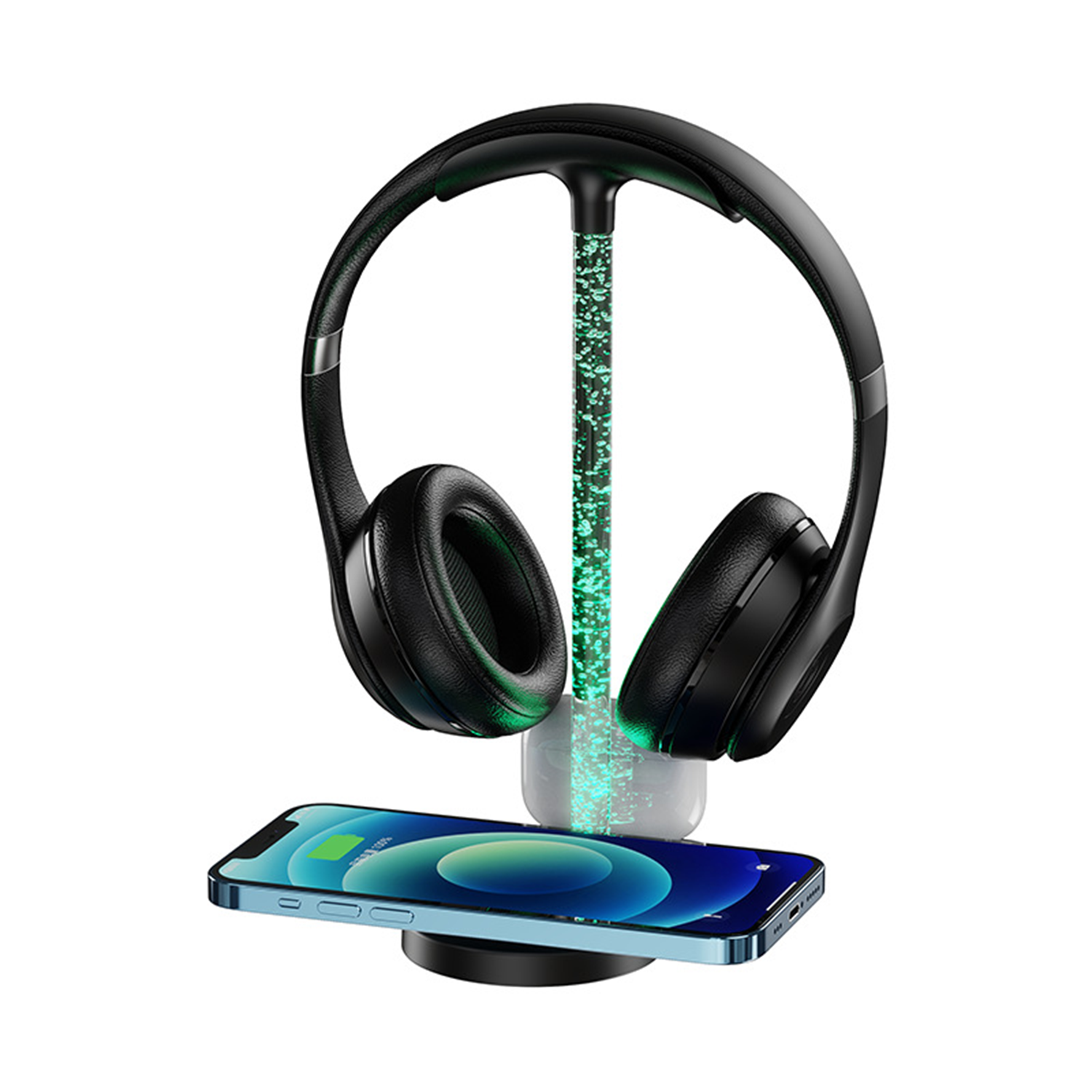 RGB 15W Fast Wireless Charging Headphone Stand 4