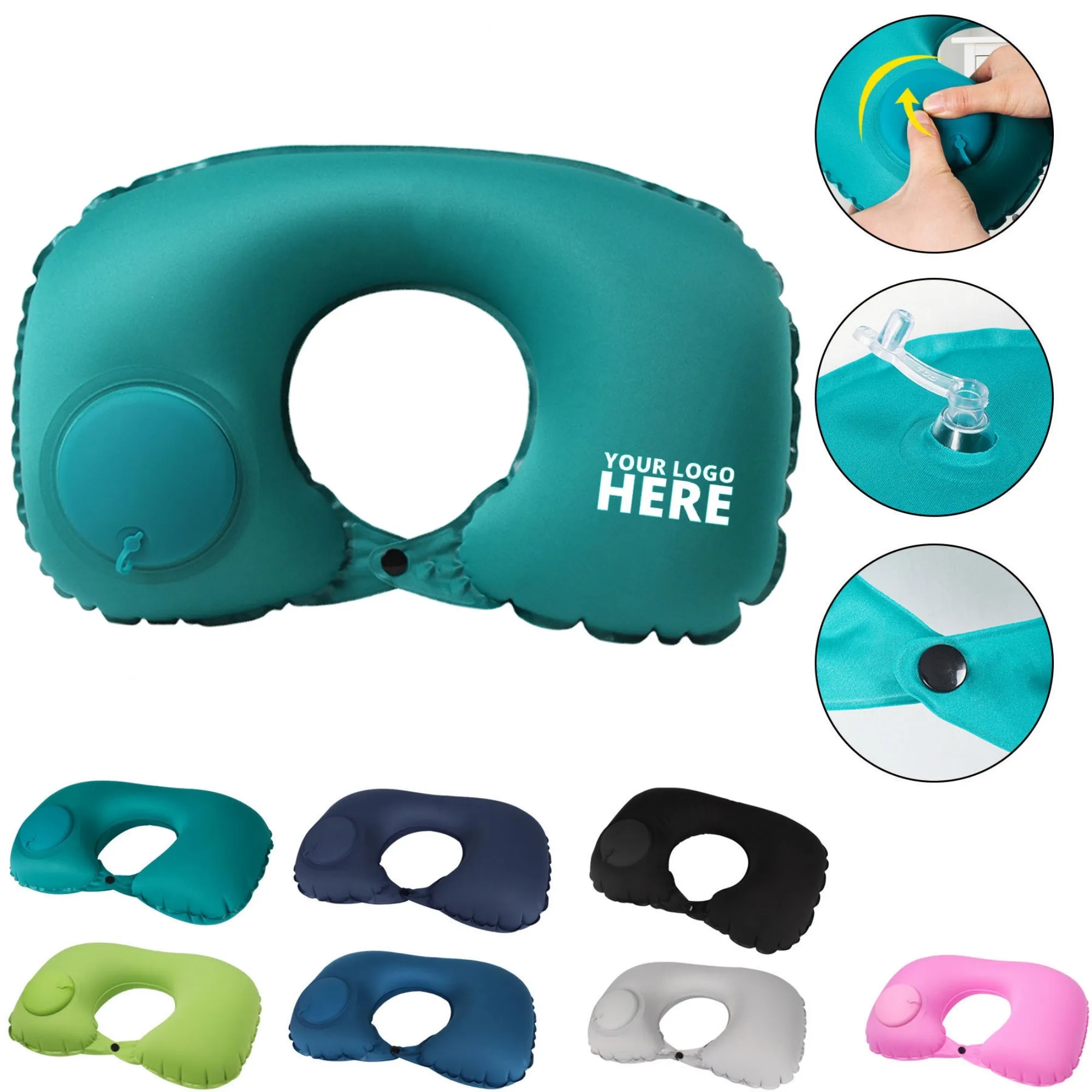 Self Inflatable Neck Pillow For Traveling Sleeping 3