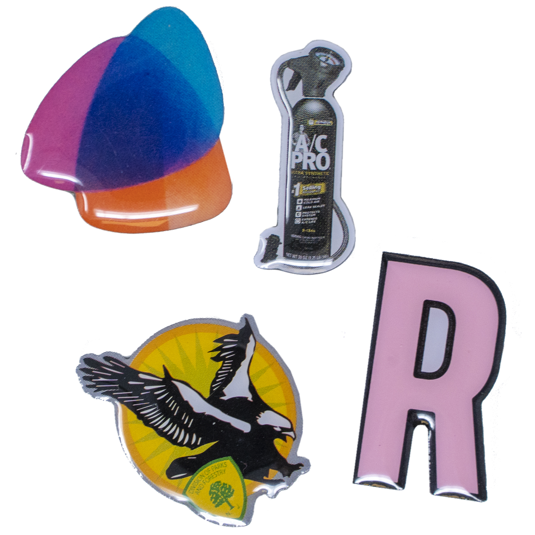 Offset & Screen Printed Lapel Pins: 1" W x 1" H 1