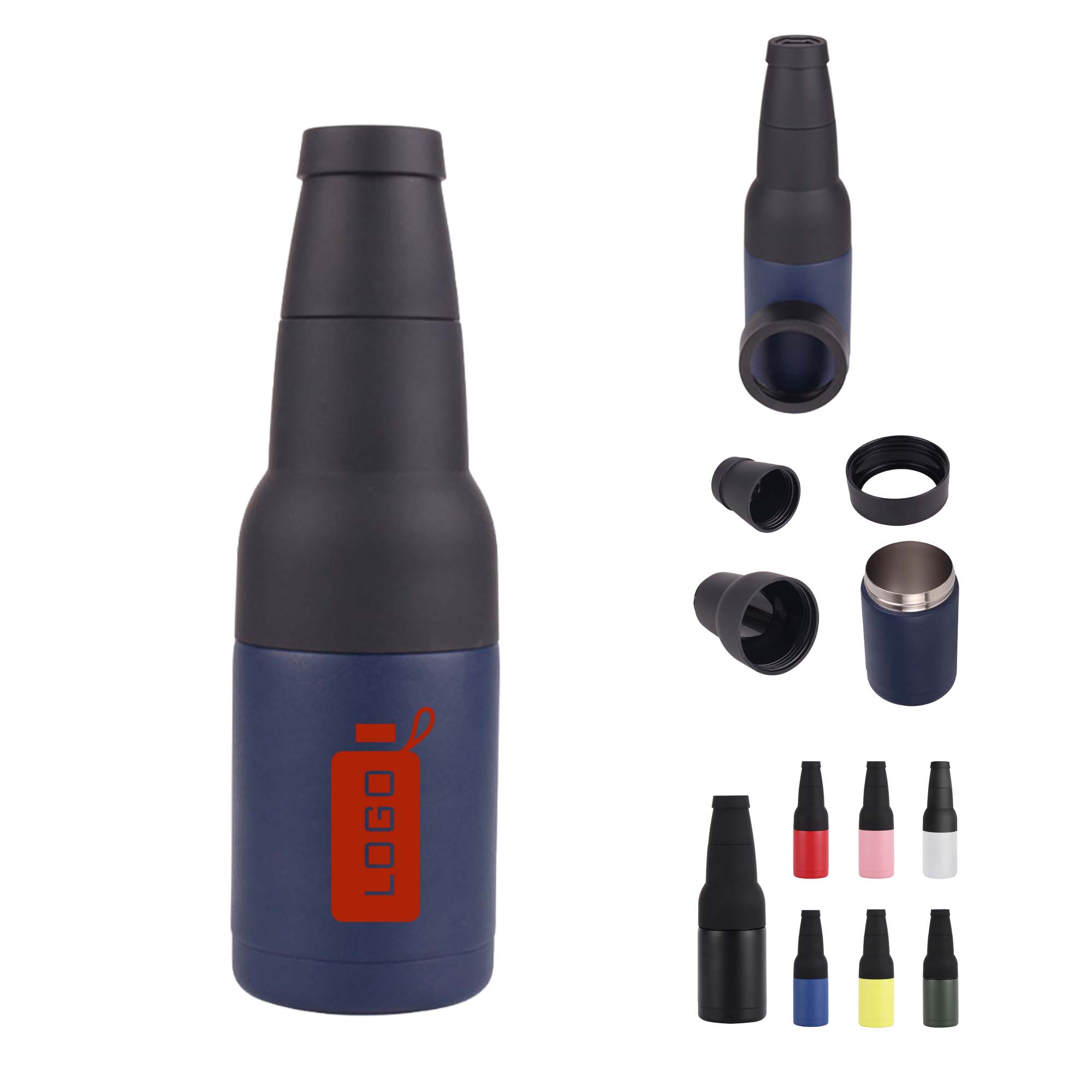 3 in 1 Can and Beer Bottle Insulator, custom koozie with logo imprint 5