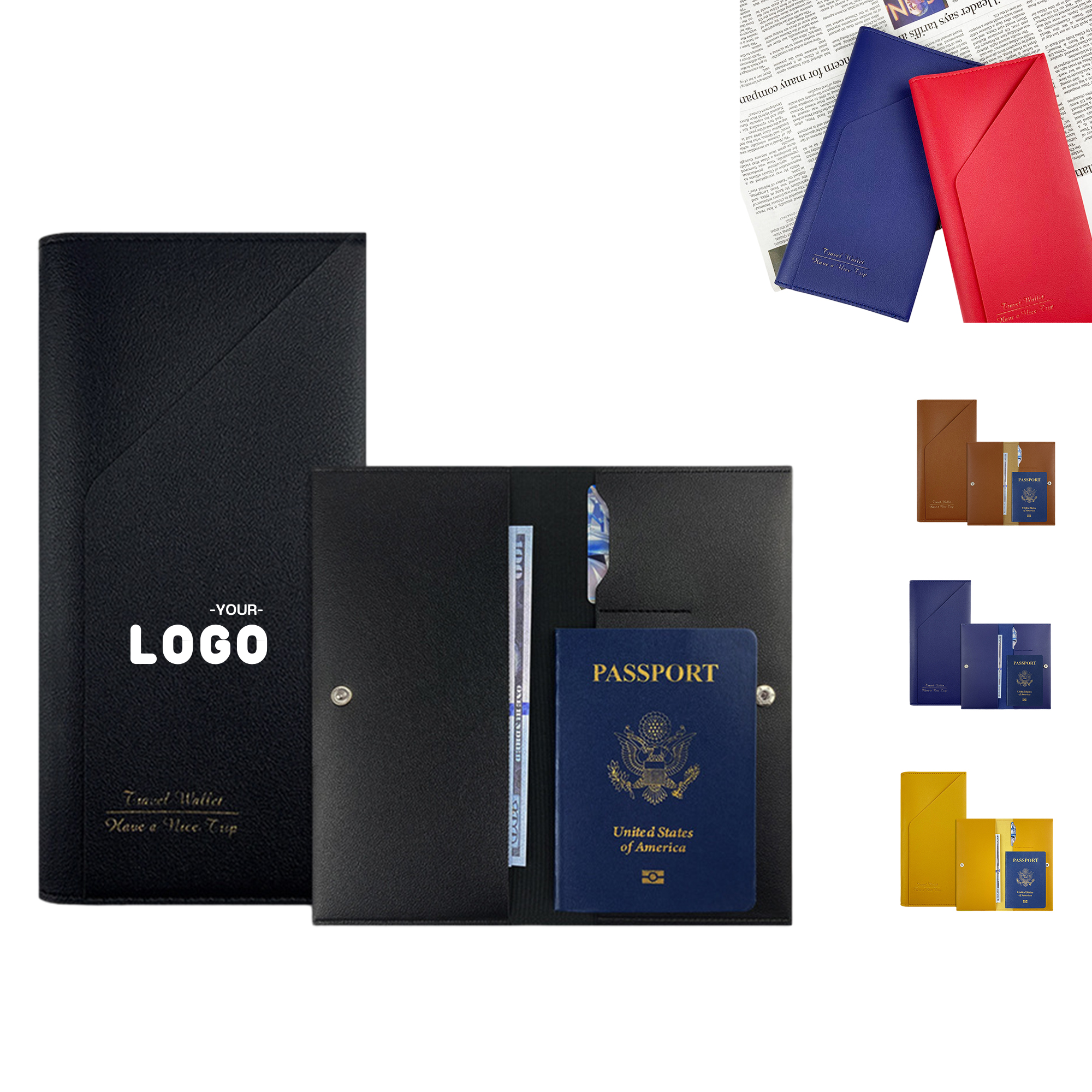 Leather Travel Card Holder 1