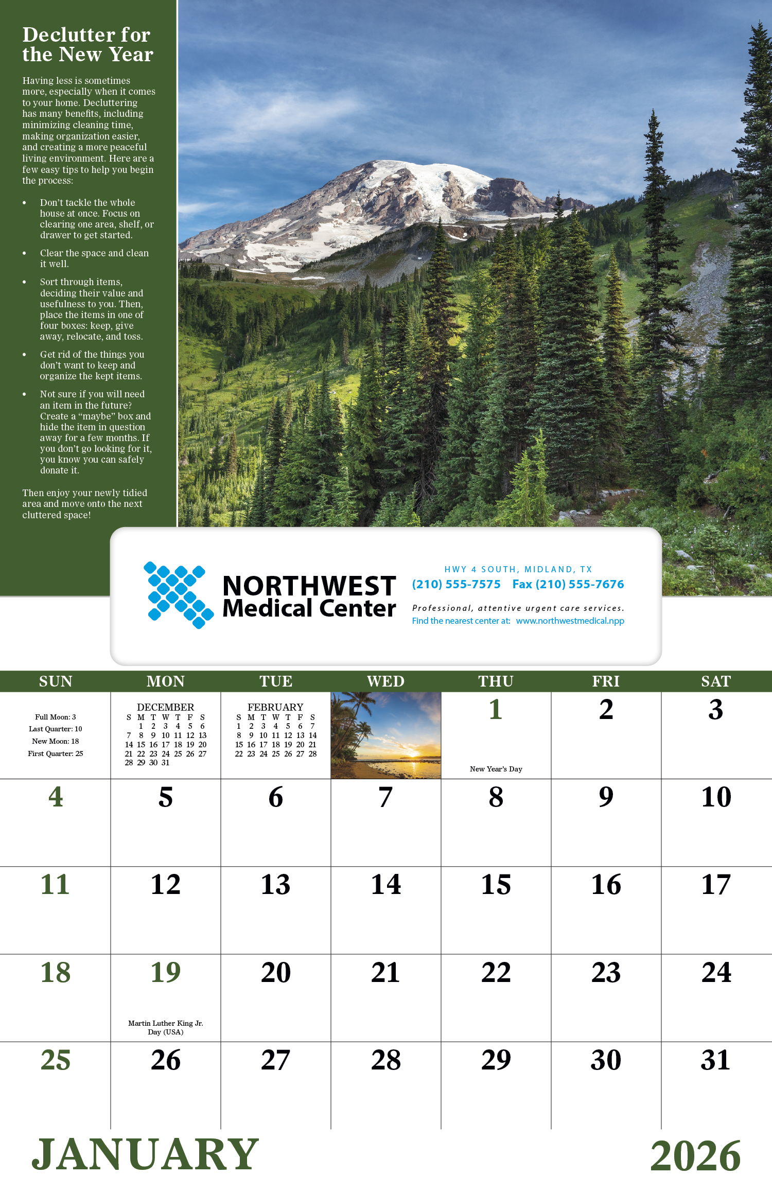 Good Value™ Healthy Living - Window Calendar 29