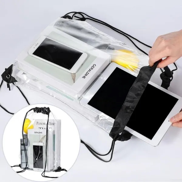 Huge Clear Drawstring Pouches with Transparent Storage Bags 6