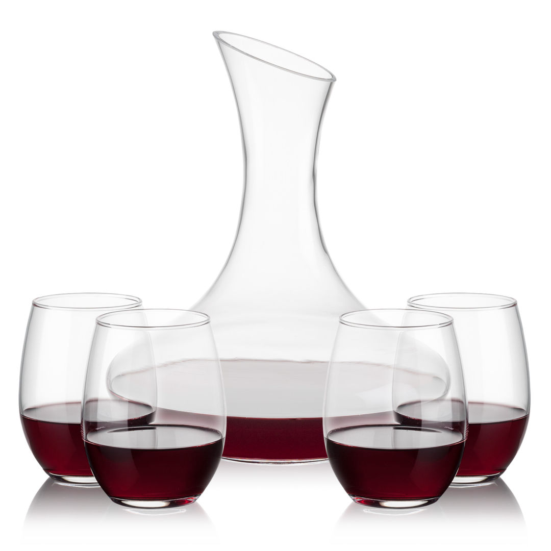 Hampton Carafe & Stanford Stemless Wine 2