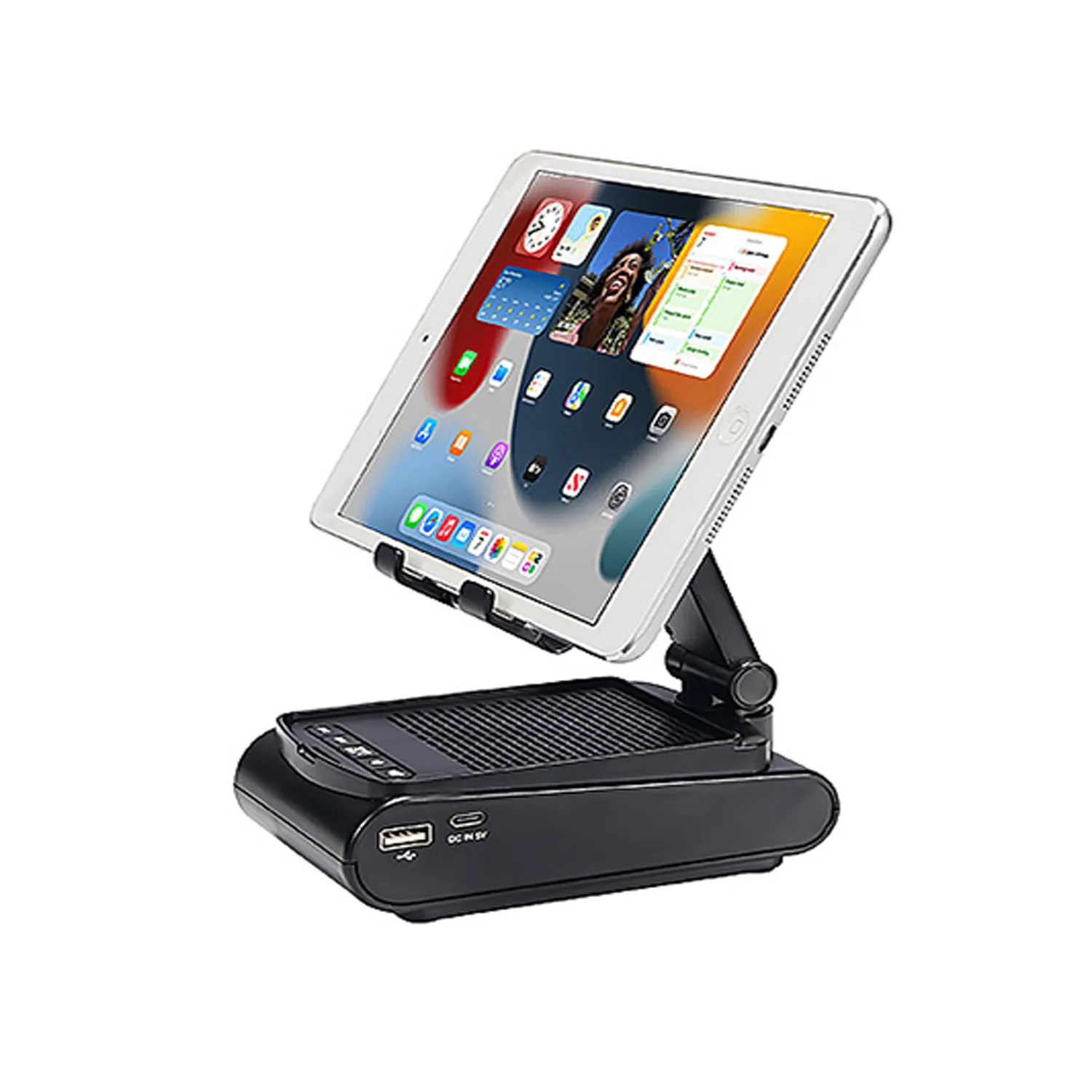 Bluetooth Speaker With tablet Foldable Stand 2