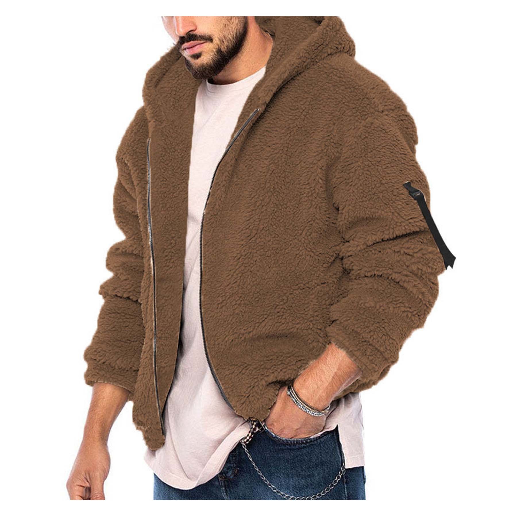 Men's Double Side Fleece Hoodie Jacket 5