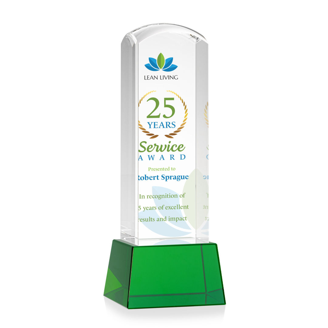 Silkwood VividPrint™ Award on Base - Green 6