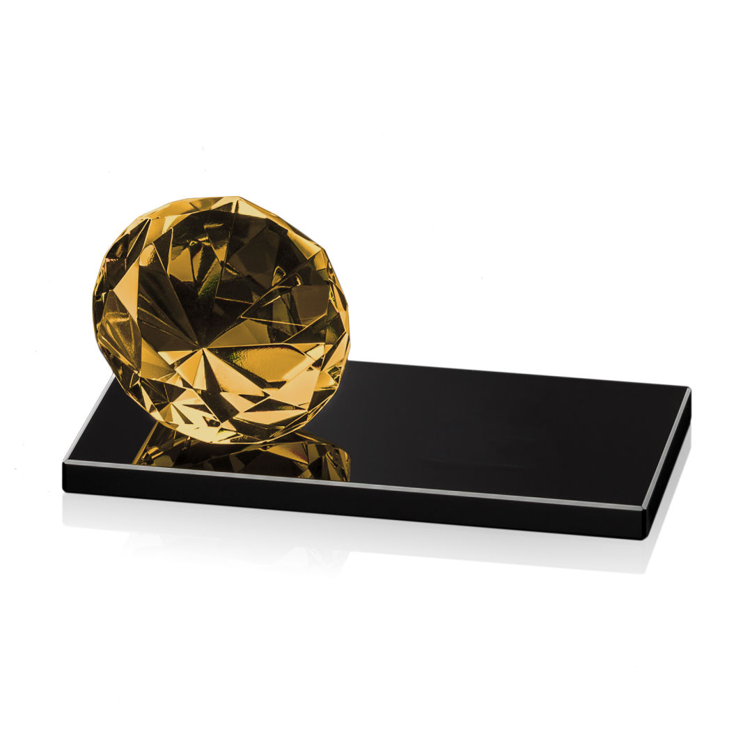 Gemstone Award on Black - Amber 5