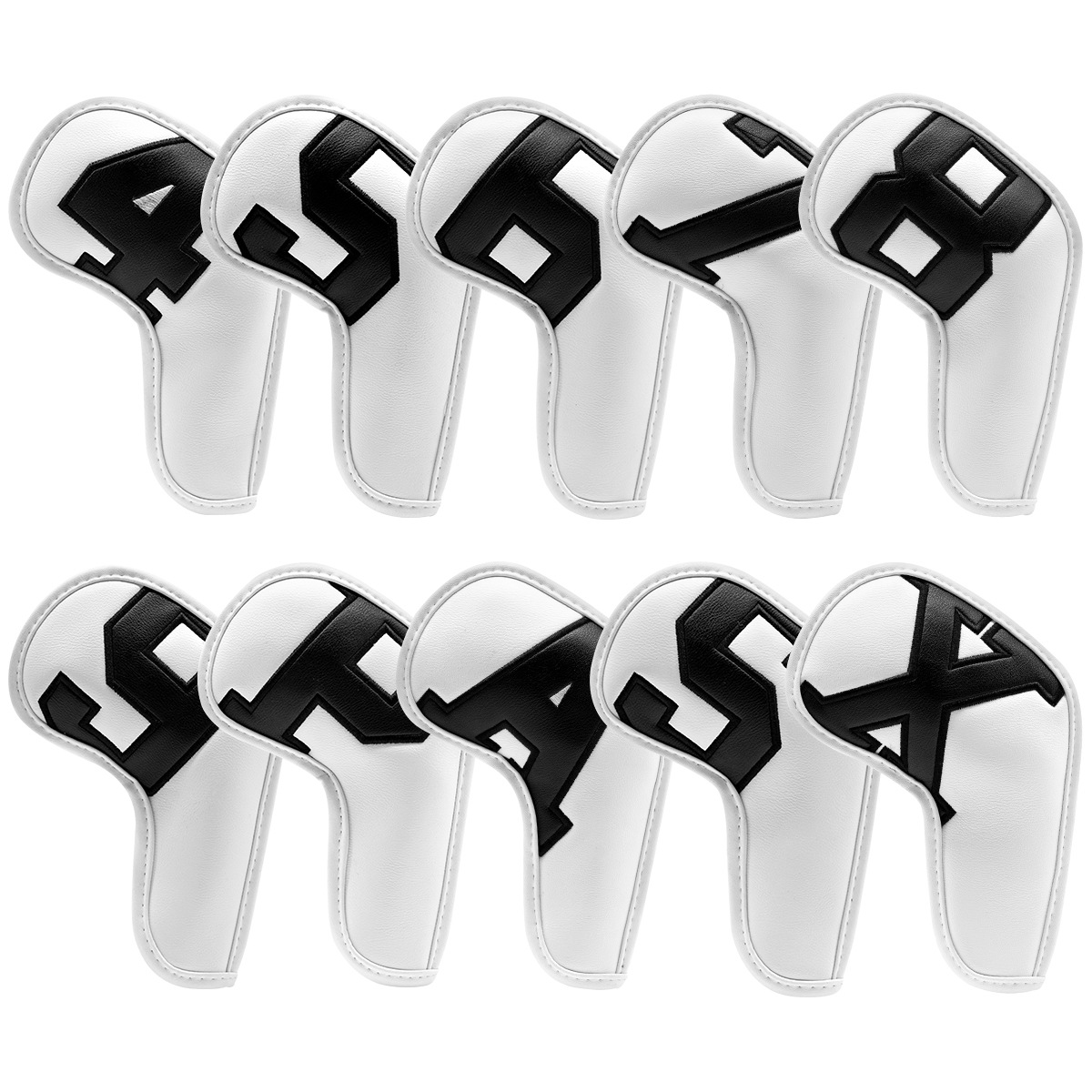 10 PCs Golf Club Cover Colorful Number Embroideried 8